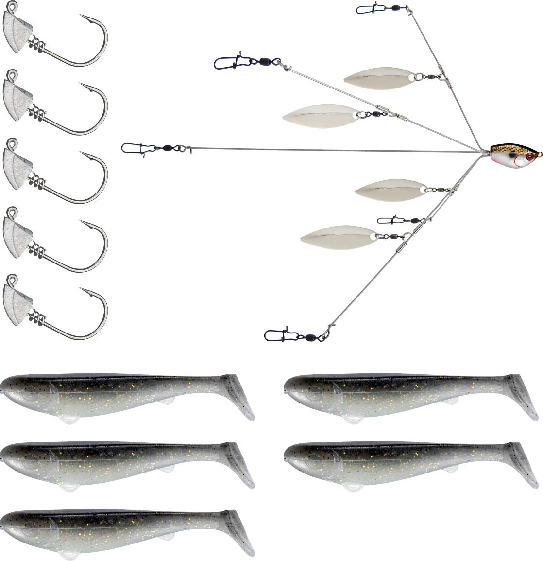 YUM Scottsboro Kit YUMbrella Flash Mob Jr. 3 Inch Swimbait Kit - Image 2