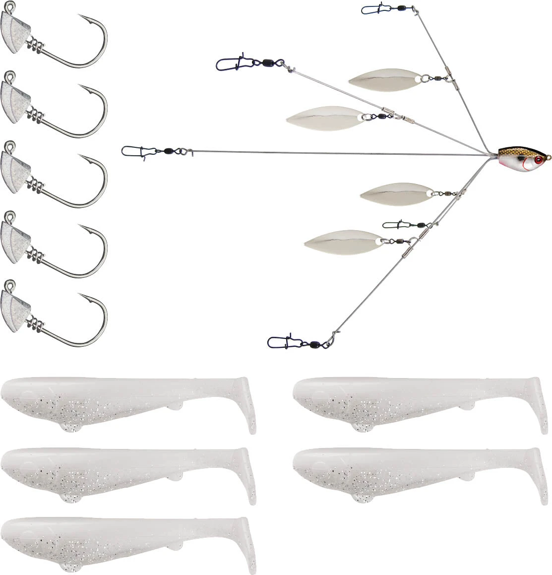 YUM Scottsboro Kit YUMbrella Flash Mob Jr. 3 Inch Swimbait Kit - Image 4