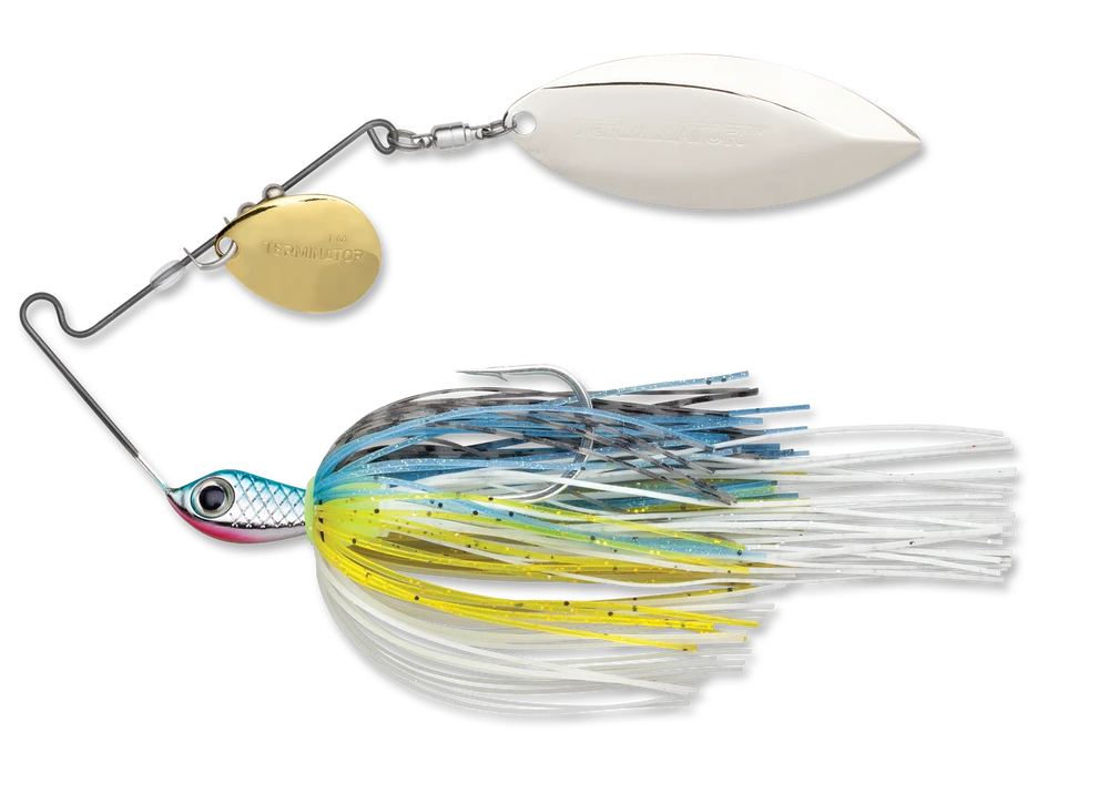 Terminator Stainless Pulse Skirt Spinnerbait Colorado Willow 1/2 Oz. - Image 2